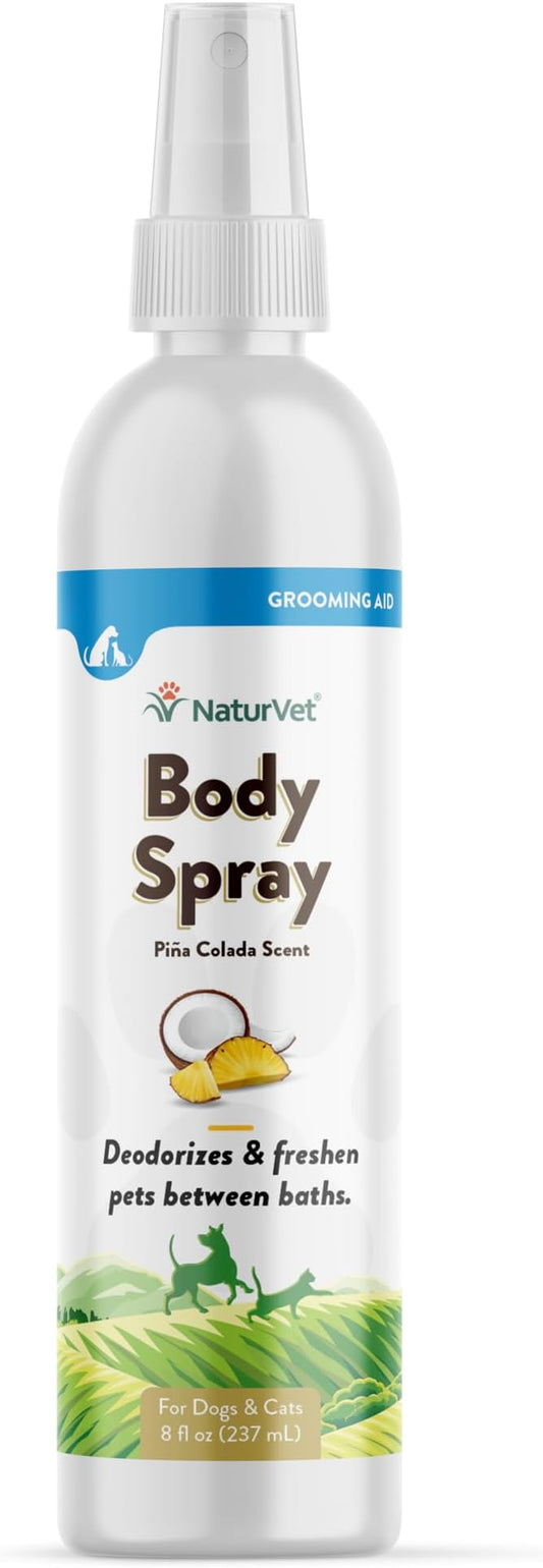 NaturVet Body Spray with Piña Colada Scent for Dogs & Cats 8 oz