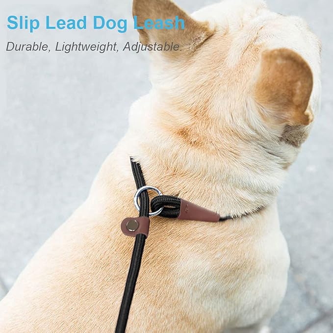 MayPaw Slip Lead Control Leash for Dogs No Pull, 13+ Colors Classic Dog Lead 7FT Pet Slip Leash, 1/4” Rope Leashes for Small Medium Animals Orange