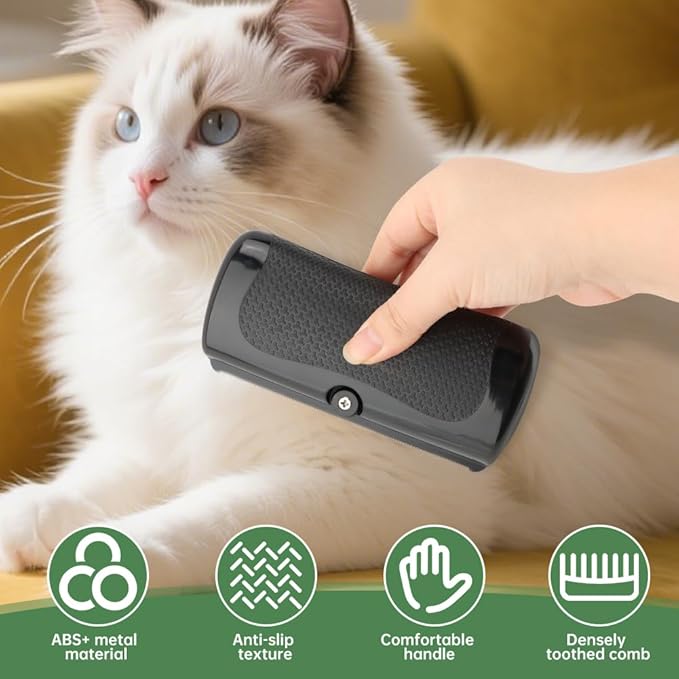 Deshedding Brush with Steel Comb,Dog Brush for Shedding,Pet Hair Removal Tool for Cats, Dogs, Rabbits, Horses, Matted Hair, Loose Hairs ﻿