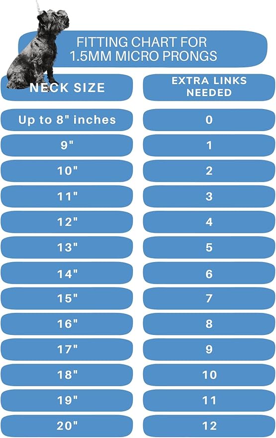 1.5mm Stainless Steel Add-On Links | Collar Not Included | Prong Add-Ons for Kimberland Collars No-Pull Collar | Dog/Puppy Training & Behavior Aid | Pack of 3