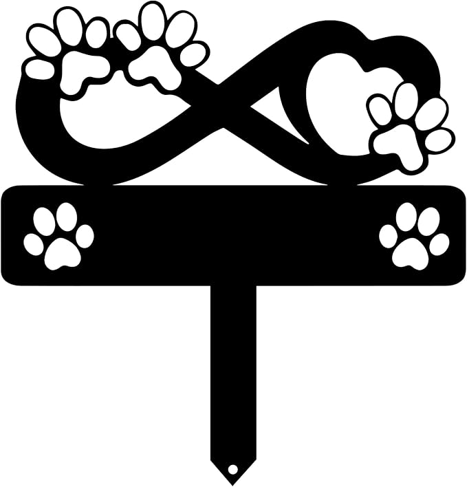 Personalized Pet Memorial Grave Marker, Custom Pet's Name Cemetery Decorations for Funerary, Metal Pet Garden Stake, Outdoor Sympathy Pet Stake Plaque Gift for Loss Dog