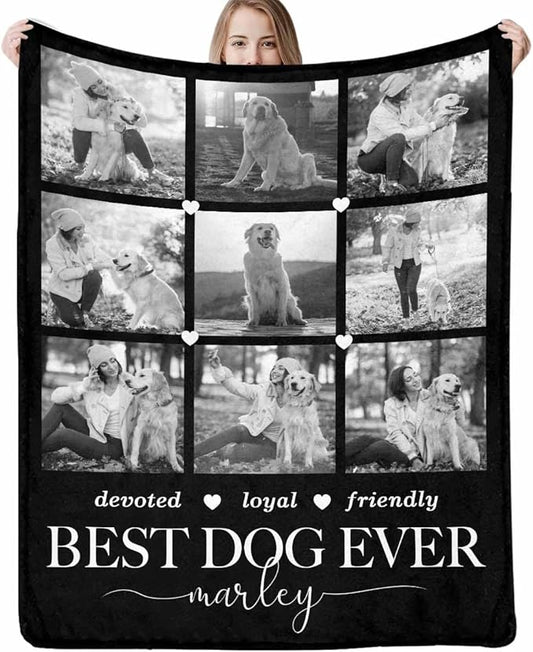 Artsadd Pet Memorial Gifts for Dogs Cats-Personalized Memorial Blanket with Photos and Name-in Loving Memory Gifts for Loved Ones Lost-Custom Remembrance Gifts Blankets for Pets Lover
