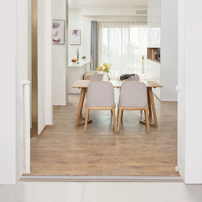 EasyBaby Extra Wide and Extra Tall Retractable Baby Gate Extends up to 71" Wide, 39.3" (100cm) Tall, White/Pet Retractable Gates for Stairs, Doorways, Hallways, Indoor and Outdoor