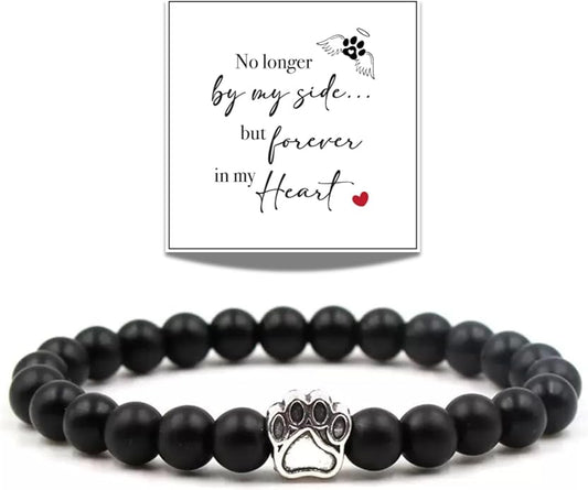 LINGYUAN Pet Memorial Gifts for Dogs Cats, Pet Memorial Bracelet, Remembrance Pet Loss Sympathy Gift for Cat Dog Lovers, Bereavement Gifts for Loss of Pet