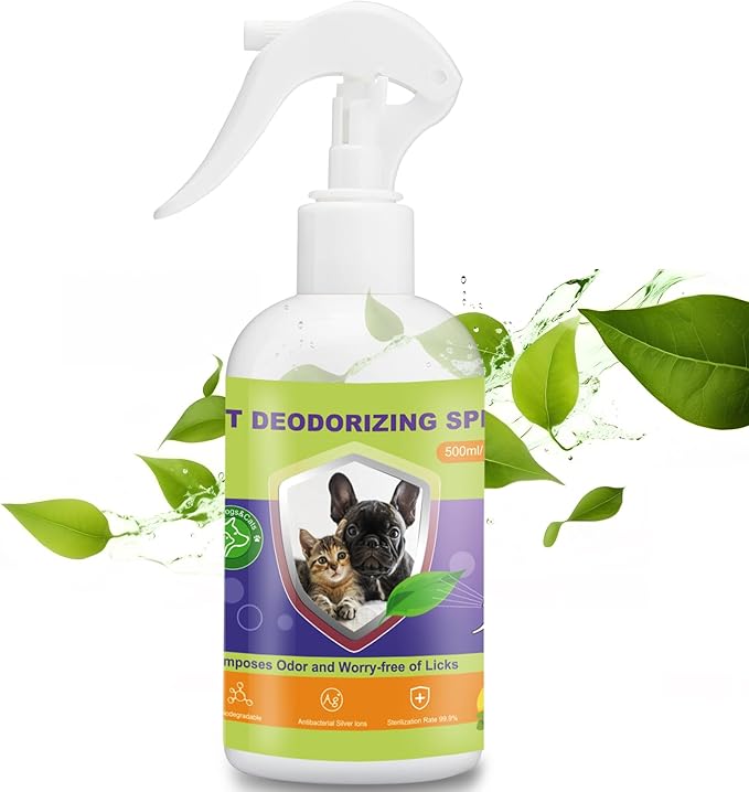 Dog Deterrent Spray and Urine Odor Eliminator Spray, Effective Spray for Furniture and Cat Litter Box Deodorizer, Training Spray for Poop, Pet Room Deodorizing Spray for Smell on Carpet