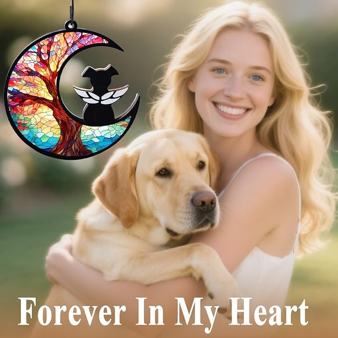 Dog Memorial Suncatcher, Loss of Dog Sympathy Gift for Pet Lovers, Cats Remembrance Ornament, Pet Memorial Gifts, Life Tree 2