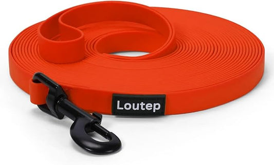 Waterproof Dog Leash 10ft, 16ft, 30ft, 50ft PVC Recall Long Line Dog Leash Beach Swimming Tracking Training Dogs Lead for Small, Medium and Large Dogs