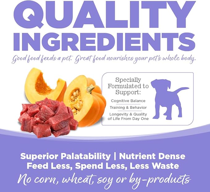 NutriSource Pure Vita Grain Free Lamb & Pumpkin Puppy Food, 4LB