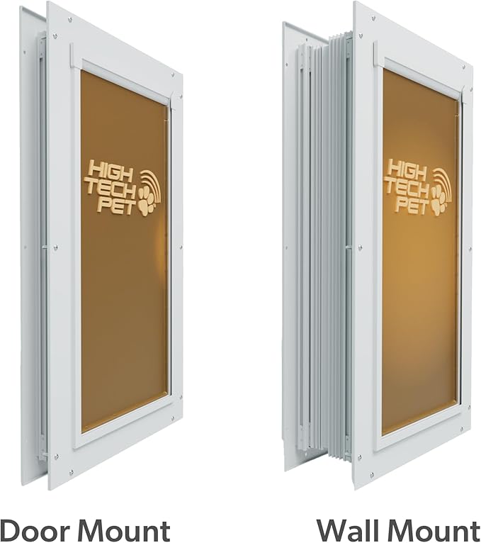 DuraFlex Heavy-Duty Aluminum Frame Pet Door for Medium-Sized Dogs (up to 30 lbs.) by High Tech Pet - Easy Installation Dog Door, Door Mount, Air Tight, Security Panel (8.25" x 17.25" Opening) - AF-3-M