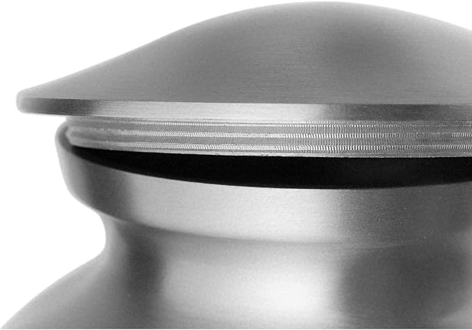 Ottillie Paws Premier Series Pet Urn for Dogs and Cats with Personalized Laser Engraving (Small - Pets up to 25 lbs, Slate with Vertical Pewter Paws)