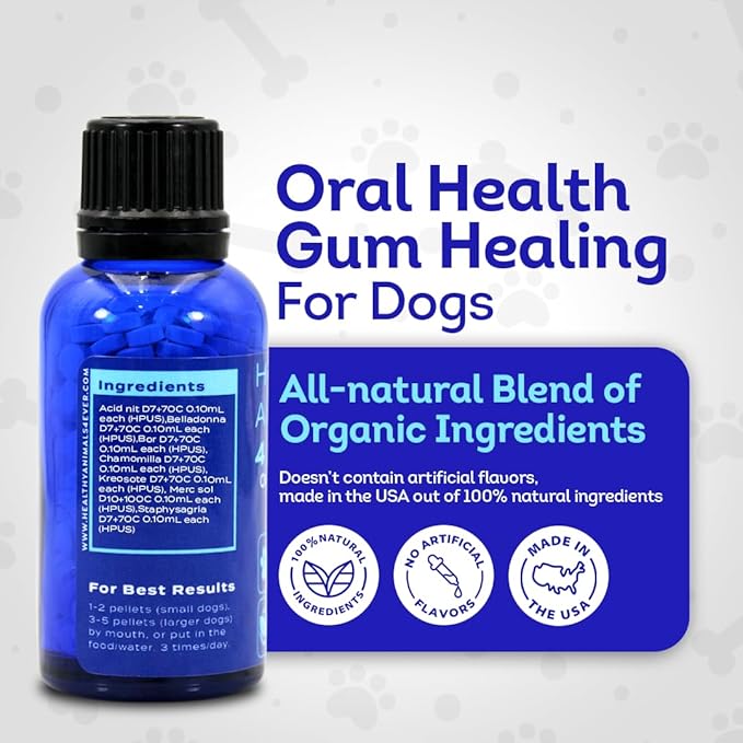 HA4E - Dog Oral Health Supplement - Relieves Inflammation, Soothes Pain & Fights Gum Disease - Natural, Non-GMO, Organic, Gluten-Free & Chemical-Free - 300 Tablets