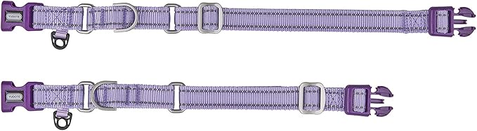 Reflective Martingale Collar for Dogs with Quick Snap Buckle Anti-Pull Nylon Safe Slip Collars for Easy Walking,Lilac,Large