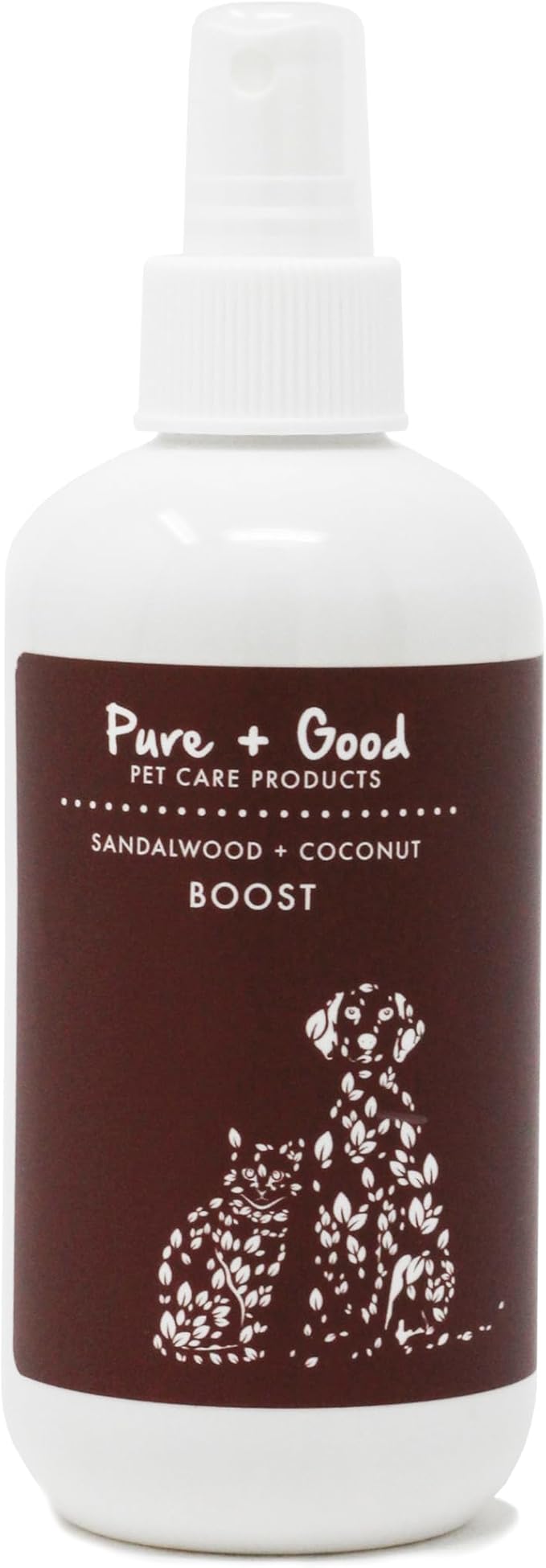 Refreshing Boost 8 oz - Nourishes Skin and Smoothes Coat, Deodorizing, Conditioning - Plant Based Fragrance Oils (Sandalwood + Coconut)