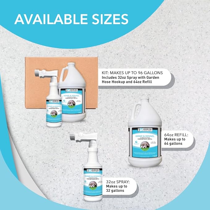 Odorcide Pet Odor Eliminator for Home & Kennel – All Surfaces Odor Eliminator for Strong Odor – Non-Enzymatic Pet Urine Odor Eliminator Spray – Pet Supplies for Indoors & Outdoors (64 oz)