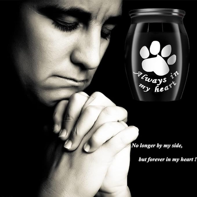 Small Keepsake Urns for Pet Ashes, 1.58 Inch Mini Cremation Urns for Ashes with Paw Pattern,Stainless Steel Decorative Memorial Mini Funeral Urn for Ash (Paw-2 Packs)