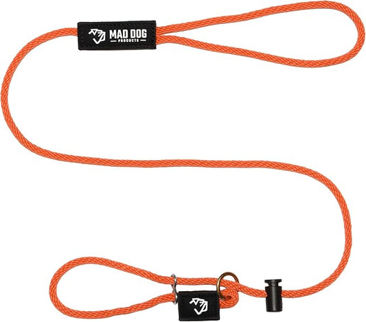Mad Dog Products Easy Leader Dog Leash 1/4" x 10' Orange Signature Rope - Made in USA