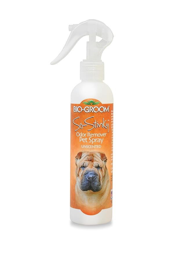 Bio-groom So-Stinky Unscented Odor Remover Pet Spray - Dog Bathing Supplies, Cat & Dog Grooming Supplies, Cruelty-Free, Made In Usa - 8 Fl Oz 1-Pack