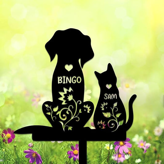 Custom Pet Grave Markers Dog Memorial Plaque, Memorial Yard Garden Outdoor Decor, Waterproof Metal Dog Grave Markers for Loss of Pets, Personalized Sympathy Remembrance Gift