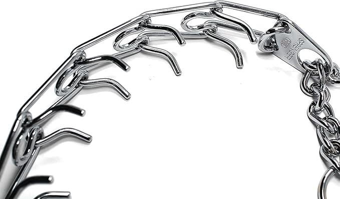Herm Sprenger Prong Dog Training Collar with Quick Release Buckle Ultra-Plus Chrome Plated Steel Pet Pinch Collar No-Pull Collar for Dogs Anti Pull Training Collar Made in Germany 4mm x 25in XL