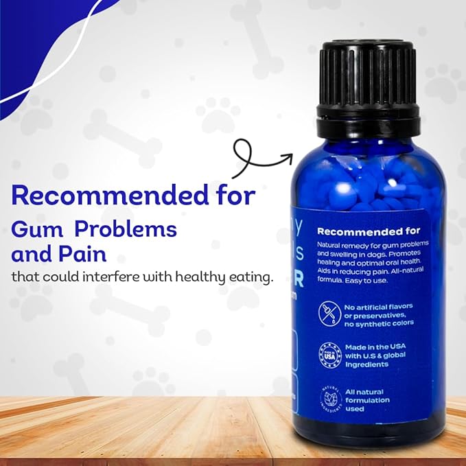 HA4E - Dog Oral Health Supplement - Relieves Inflammation, Soothes Pain & Fights Gum Disease - Natural, Non-GMO, Organic, Gluten-Free & Chemical-Free - 300 Tablets