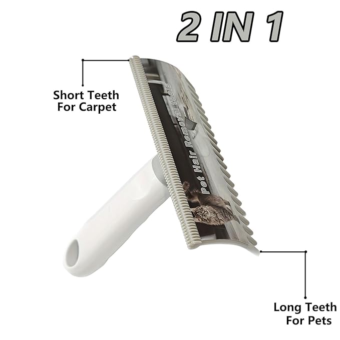 1Pc Double-sided Dog Hair Brush, Carpet Scraper and Dog Hair Brush, Deshedding Tool for Dogs and Cats Hair Remover, Combs, and Brushes for Pet Grooming, Long Hair Cat and Dog Dematting Comb