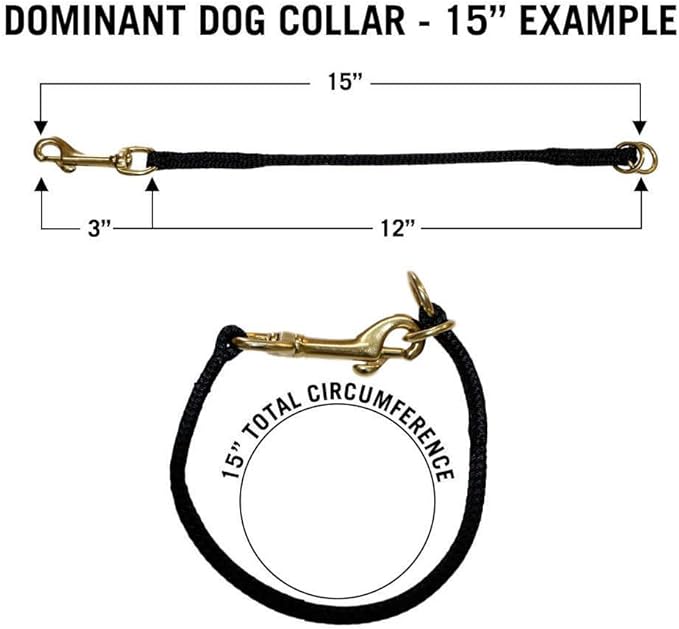 REDLINE K-9 Nylon Dominant Dog Choke Collar Red, 28 inch
