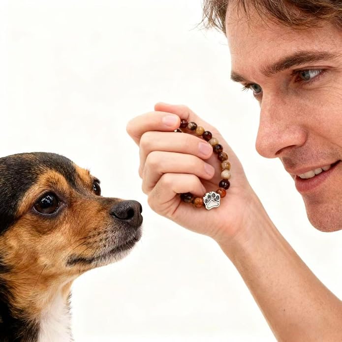 LINGYUAN Pet Memorial Gifts for Dogs Cats, Pet Memorial Bracelet, Remembrance Pet Loss Sympathy Gift for Cat Dog Lovers, Bereavement Gifts for Loss of Pet