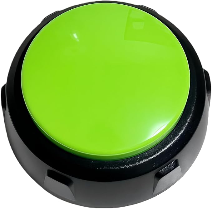 Dog Buttons for Communication, Recordable Button for Dog Starter Training, 30-Second Clear Speech Recording Pet Talking Buttons, Classroom Buzzer for Teachers(Green, Colour)