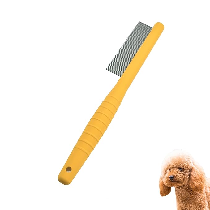 Small Dog Grooming Comb - Perfect for Shih Tzus, Yorkies, and Maltipoos - Ideal Puppy Hair Brushes for Maltese and Small Breeds (Orange)