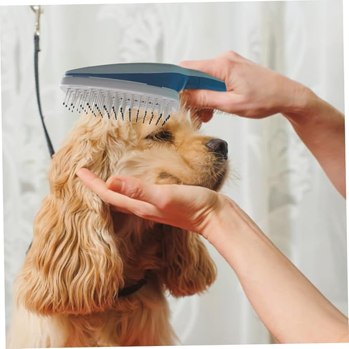 Ionic Pet Bath Brush for Dogs Pet Electric Comb Pet Comb Pet Brush Pet Cleaning Comb Pet Grooming Comb, slicker brush, standard, Grey