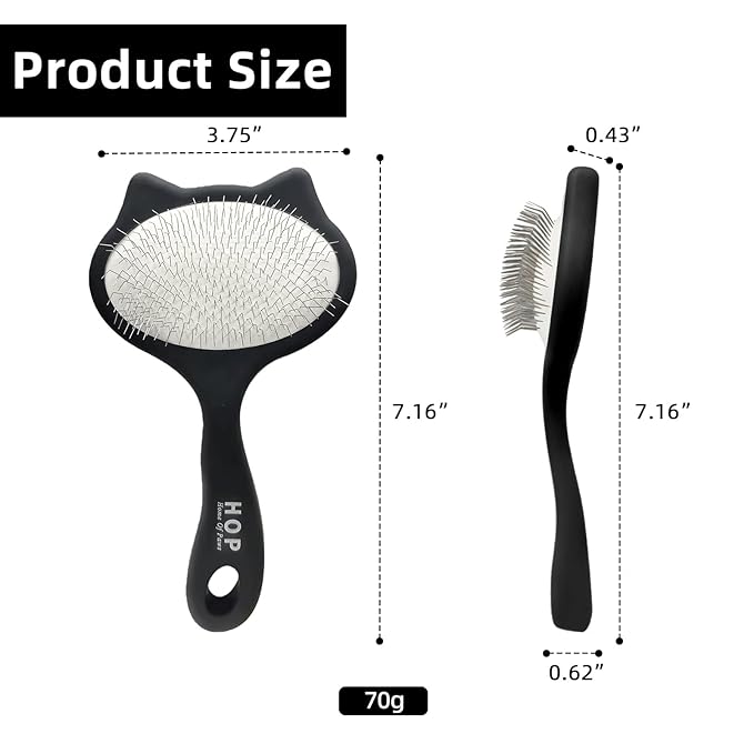 Cat Head Slicker Brush for Dogs Long Pin Dog Slicker Brush for Shedding Dog Dematting Comb Pet Grooming Tool for Dogs and Cats Remove Loose Hair Undercoat Knots Tangles