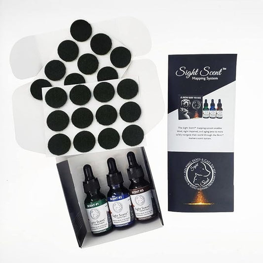 Sight and Scent Mapping Program for Blind or Sight Impaired Dogs and Cats, Set of 2, One for You and One for Friend/Family
