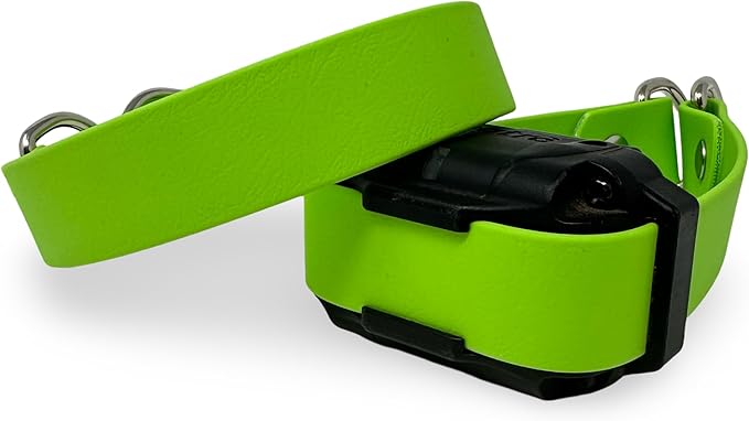 SparkDog Collars 1” Quick Adjust E-Collar Replacement Strap – Waterproof & Durable – Fits Dogtra & Most Brands – Made in USA for Working Dogs, Hunters & Pet Owners (Bright Green, Standard Beta)