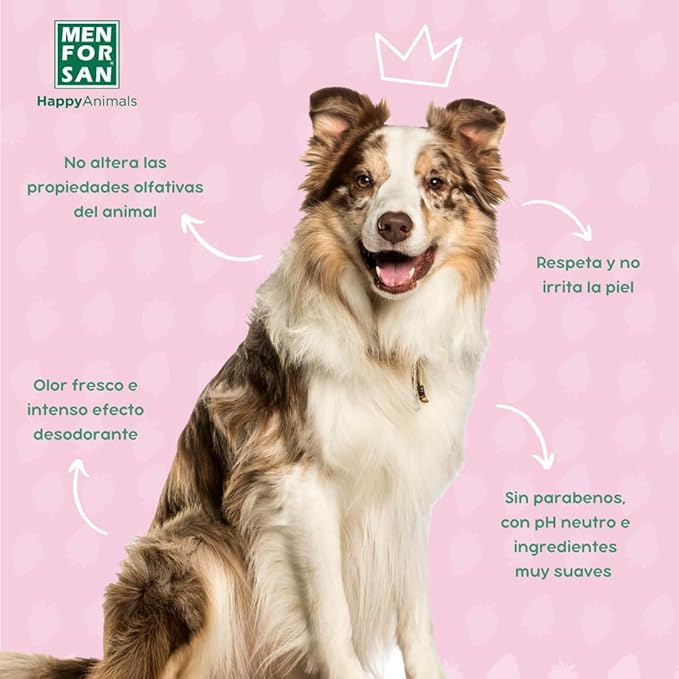 MENFORSAN Eau de Cologne Strawberry for dogs 100% Natural, Vegan-Friendly, Alcohol Free