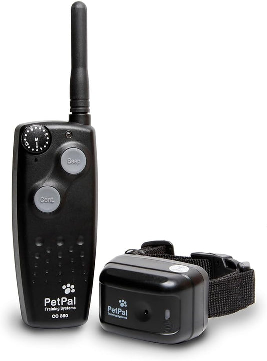 DT SYSTEMS CC360 Canine Coach 360 Waterproof Adjustable Remote Dog Training E-Collar, 360-Yard Range, 15 Stimulation Levels & Beeper, Charger Included