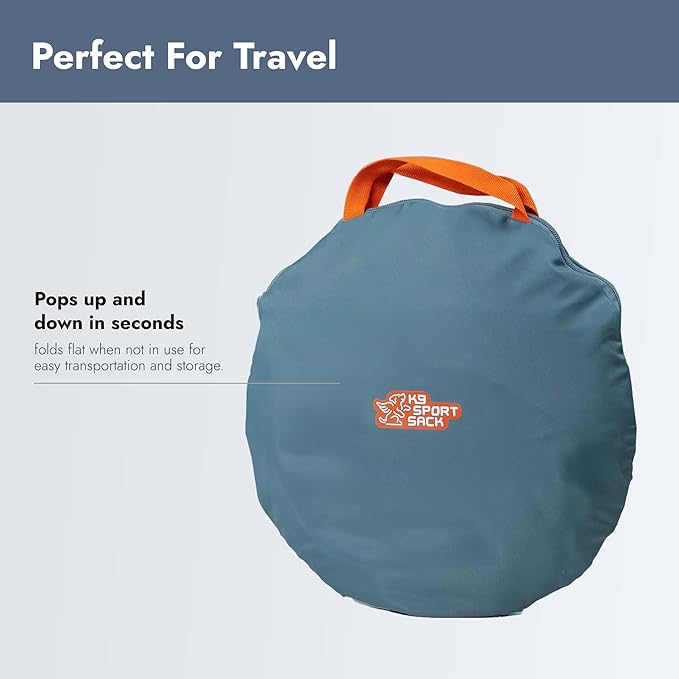 K9 Sport Sack K9 Kennel Portable Pop-Up Tent, Blue - Small (20" L x 20" W x 20" H) - For Indoor & Outdoor Use + Travel - Includes Carry Bag & Four Stakes