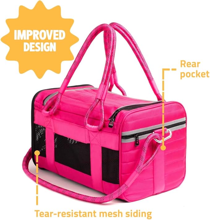 ROVERLUND Airline-Compliant Pet Carrier | Includes Leash | for Pets up to 20lbs