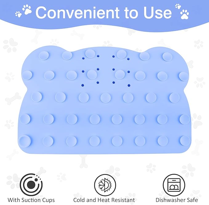 Dog Slow Feeder Bowl, 15 * 9.7inchs Unsinkable Slow Feeder Dog Bowls, Food Safe Silicone Slow Feed Dog Bowl, Fun Design Easy Clean Slow Feeder for Small Breed & Large Breed Dogs