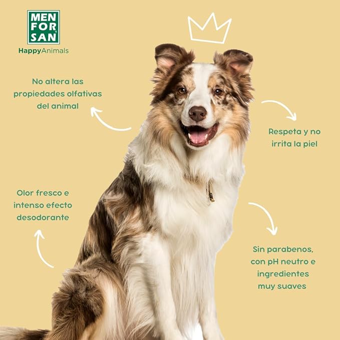 MENFORSAN Eau de Cologne Vanilla for dogs 100% Natural, Vegan-Friendly, Alcohol Free