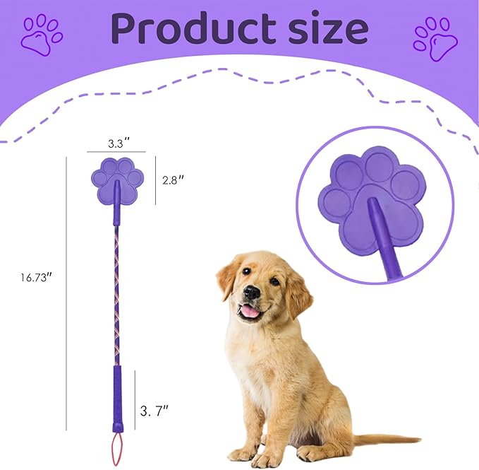 3 Pcs Dog Training Stick Pole, Puppy Training Tools Whip with Anti-Slip Handle, Outdoor and Indoor Exercise Interactive Dog Pole for Small Medium Dogs