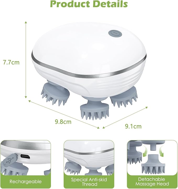 KeeKit Electric Pet Massager for Dogs & Cats, Handheld Cat Head Massager with 3 Speed Modes, Waterproof Pet Massage Tool, Head & Back Scratcher for Soothe Tension & Relieve Stress