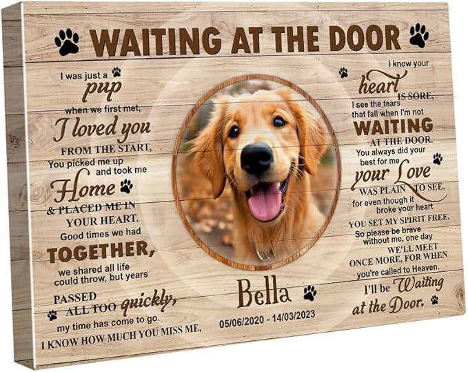 C80711 Unique Dog Memorial Canvas Gifts - Personalized Canvas Wall Art, Custom Landscapes