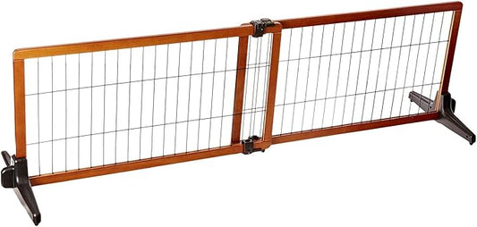 Carlson 41"-70" Super Wide Dog Gate, Premium Wooden Adjustable Freestanding Pet Gate for Doorways & Hallways
