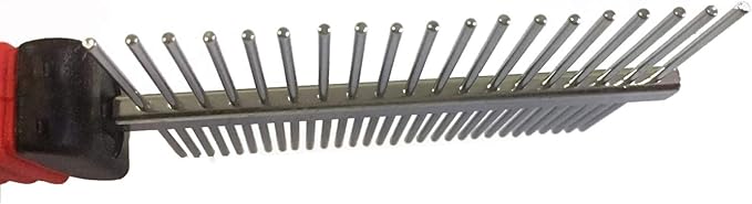 Metal Dog Combs for Grooming Shedding Dematting Stainless Wide Tooth for Long and Short Hair Deshedding Tools Greyhound Siberian Husky Gifts Hair Brush Small and Large Dogs Cats Undercoat Supplies