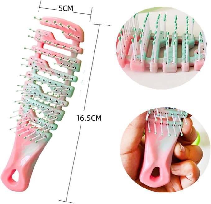 hhfvvdaRidge Design Puppy Brush - Soft Bristle Gentle Grooming Tool for Small Dogs - Pet Hair Care for Yorkie, Maltese, Shih Tzu, Maltipoo - Gradient Color