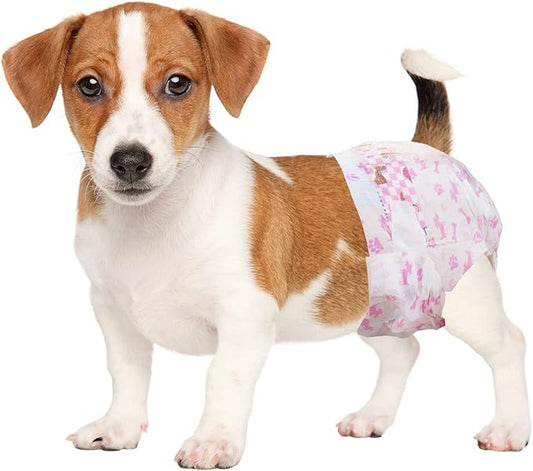 Dono Disposable Dog Diapers Female, Super Absorbent Doggie Diaper, Rapid-Dry Gel Technology Puppy Diapers, Leak-Proof Fit for Doggy Cat in Heat, Excitable Urination, Incontinence, Small