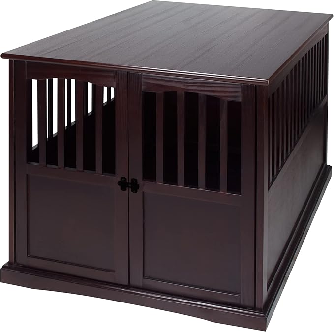 Casual Home Wooden Extra Large Pet Crate, End Table, Espresso
