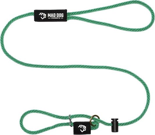 Mad Dog Products Easy Leader Dog Leash 1/4" x 15' Green Signature Rope - Made in USA