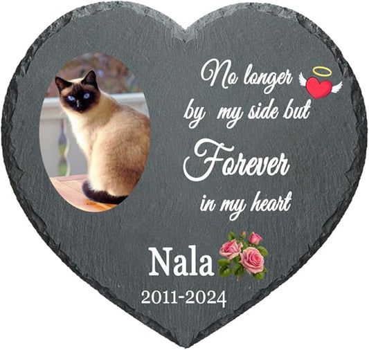 Pet Memorial Stone with Photo Outdoor, Pet Memorial Stone, Cat Memorial Stone, Pet Grave Marker Headstone, Personalized Pet Memorial Gift, Loss of Dog Cat Sympathy Gift