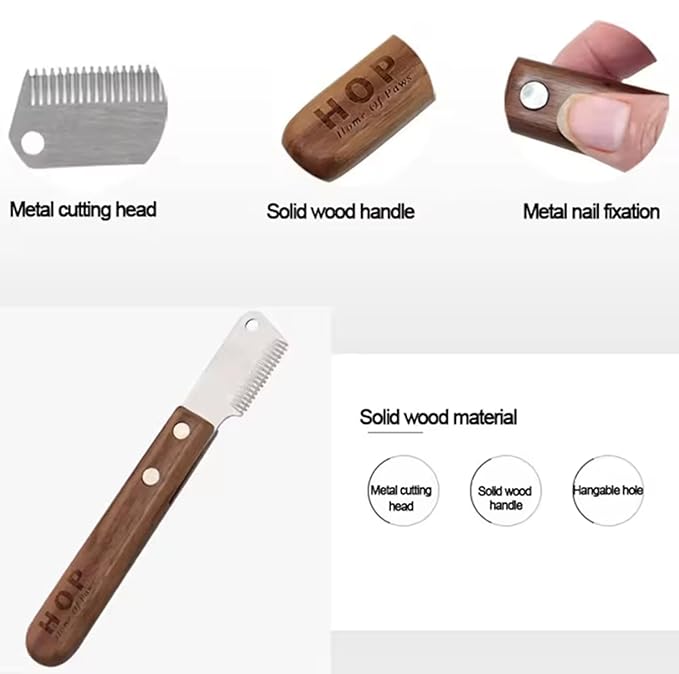 Professional Dog Stripping Knife Grooming Tool, Sharp Tooth, for Terriers, Right-Handed Left-Handed hand stripping tools dog grooming comb knife Pet Hair Remover Brush